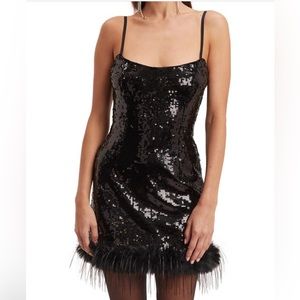 Bardot Laurel Faux Fur Mini Dress